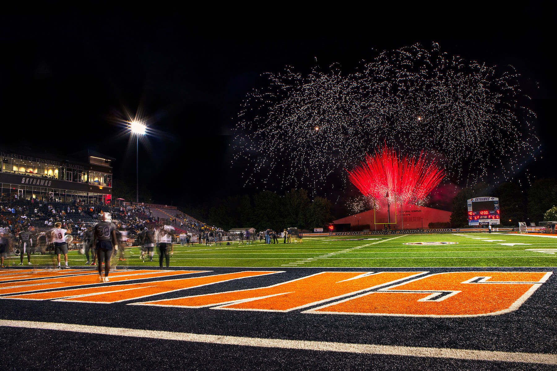 Crowd of students cheering at a convert.